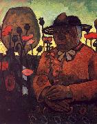 Paula Modersohn-Becker Old Poorhouse Woman with a Glass Bottle oil